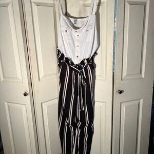 J for Justify Black and White Jumpsuit Size 3XL